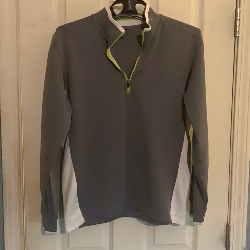 Golf Tour Performance Pullover Grey/white Sz M